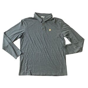 Tentree Men’s Long Sleeve Polo Shirt Size XL Grey Sustainable Casual Top